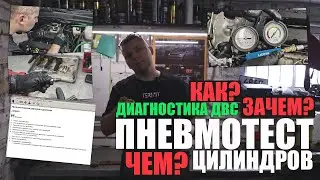 Пневмотест цилиндров: процедура, назначение, анализ результатов (тестер утечек Licota ATP-2106B)