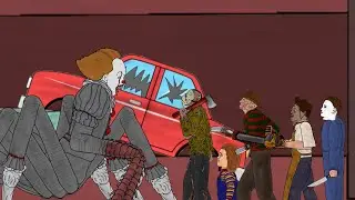 I.T Pennywise Vs Jason, Micheal, Freddy, Chucky, Leather Face [ Vs Battle Ep- 2] | Sa Animation