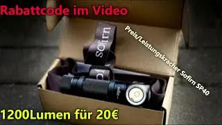 Sofirn SP40 Headlamp/Stirnlampe 1200Lumen LED Kopflampe