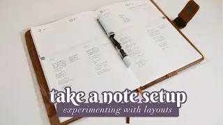 Plan with me; Experimenting with new layouts on my Take a Note A5