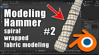 BLENDER - Modélisation d'un marteau #2 - Modélisation d'un ruban de tissus enroulé