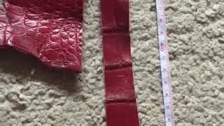 Лоскуты крокодила красные мелкие