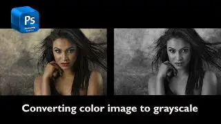 How to convert color image to grayscale image in Adobe Photoshop 