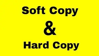 Soft Copy & Hard Copy 