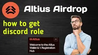 Altius Airdrop | how to get early bird role in discord | claim discord role in Altius Airdrop