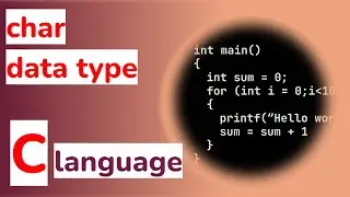 C programming: Char data type