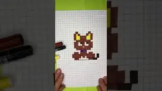 Как Рисовать Котёнка по клеточкам - Котёнок по клеточкам - Рисунки по Клеточкам