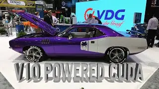 800HP V10 Viper SRT10 Swaped 1973 Plymouth Barracuda CUDA - Plum Crazy Mopar - [4K]