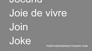 Positive words That Start with J | Positive words starting with J