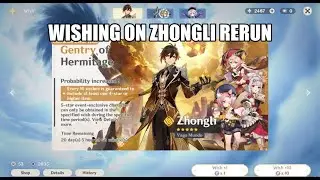 Wishing on Zhongli rerun banner in Genshin Impact