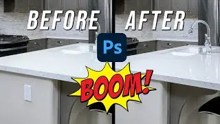EASY edit to make countertops POP in Photoshop 💥