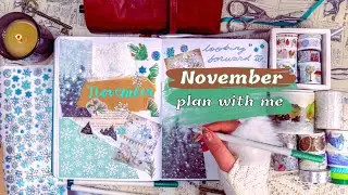 PLAN WITH ME NOVEMBER 2022 ❄️: winter snow theme in green