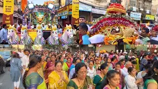 श्री स्वामी समर्थ महाराज कांदेवाडी मठ पालखी सोहळ्यात स्वामीं भक्तांची अलोट गर्दी