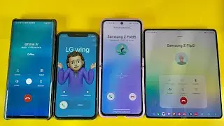 Incoming Call LG Wing + Samsung Galaxy Fold 5 + Samsung Z Flip 5 + IPhone XR