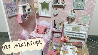 【DIY Miniature】 Bedroom - Sunshine Princess || 房屋模型DIY - 陽光公主