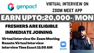 Genpact Virtual Interview Today On Zoom Meeting App 2023