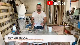 How polish and sand your concrete top