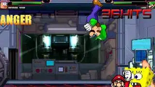 TheMattalocalypse Random Mugen Battle - 606 - SpongeBob/Patrick VS. Mario/Luigi