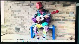 Angry musician destroys guitar has BSOD
