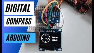 Arduino Digital Compass using MPU9250 Magnetometer