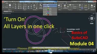 How to turn on all layer in one shot in AutoCAD Hindi, 