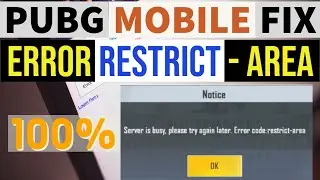 Pubg Mobile Fix Error Code Restrict Area Pubg mobile lite Error Fix Server is busy fix