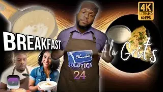 Buttery Grits + Seasoned Cream Cheese Omelet