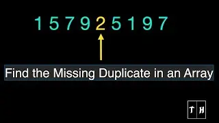 Find the Missing Duplicate in an Array | Beginner 