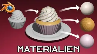 Cupcake Teil 2 - Materialien | Blender Tutorial Deutsch