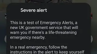 UK Emergency Alert Test