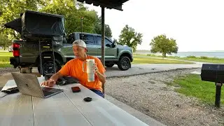 Truck camping in a Saharan dust storm.  Testing out the Starlink  Mini on a livestream