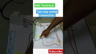 Two Way Switch Connection Bassic ! Staircase wiring kese kare #shorts