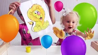 Учим животных для самых маленьких. Пальчиковые краски.