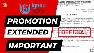 Happy News | IGNOU Promotion Validity EXTENDED | 2019 & 2020