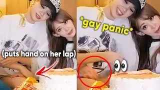 Sakura accidentally did this to Chaewon (almost an 18+ accident😂) - Chaewon's 24th bday LIVE