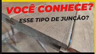Junção de tábuas com ALMA OCULTA de madeira #wood #woodworking #diy
