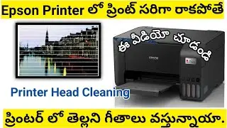 How to Clean Epson Printer Head |How to Remove lines in Epson Printer in Telugu|Epson Printer in lin