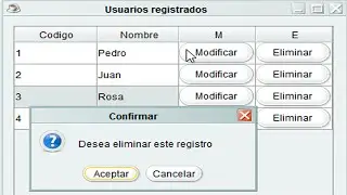 Boton modificar y eliminar en JTable Java