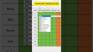 Excel Interview : Student Marksheet Creattion #excel #excelshortcuts #exceltips  #excelformula