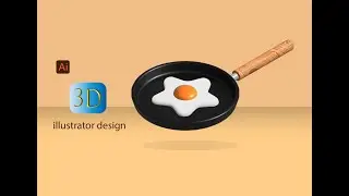 how to make 3d frying pan | how to create 3d frying pan | illustrator tutorial