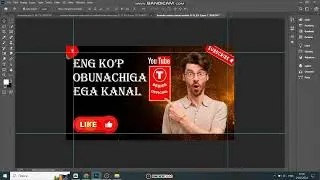 YOU TUBE UCHUN PREVYU TAXLASH//PHOTOSHOPDA PREVYU YASASH