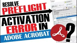 Activate Preflight in #Adobe #Acrobat for Prepress commands and Features
