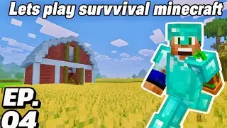 Building a Minecraft Barn - The Ultimate Farmhouse | lets play survival minecraft ep.4