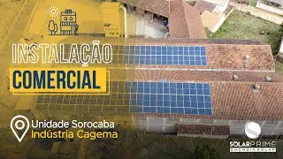 Sistema de energia solar comercial - Indústria Cagema - Unidade Sorocaba