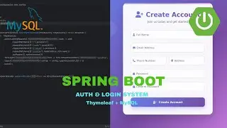 Spring Boot Login & Registration with Thymeleaf & MySQL
