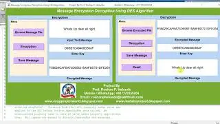 Matlab Code for Message Encryption Using DES Algorithm Encryption Decryption Using DES