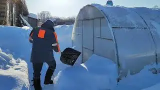 НАВАРИЛИ ПЕЛЬМЕНЕЙ/НАКОНЕЦ-ТО СНЕГ В ТЕПЛИЦУ САША НАБРОСАЛ....