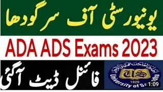 UOS Exams date ADA ADS 2023  Final date