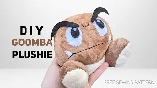 How to Make a Sitting Goomba Plushie [Free Pattern]