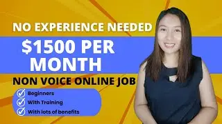 NO EXPERIENCE NEEDED (EARN UP TO $1500/MONTH) NON-VOICE JOB | Sincerely Cath